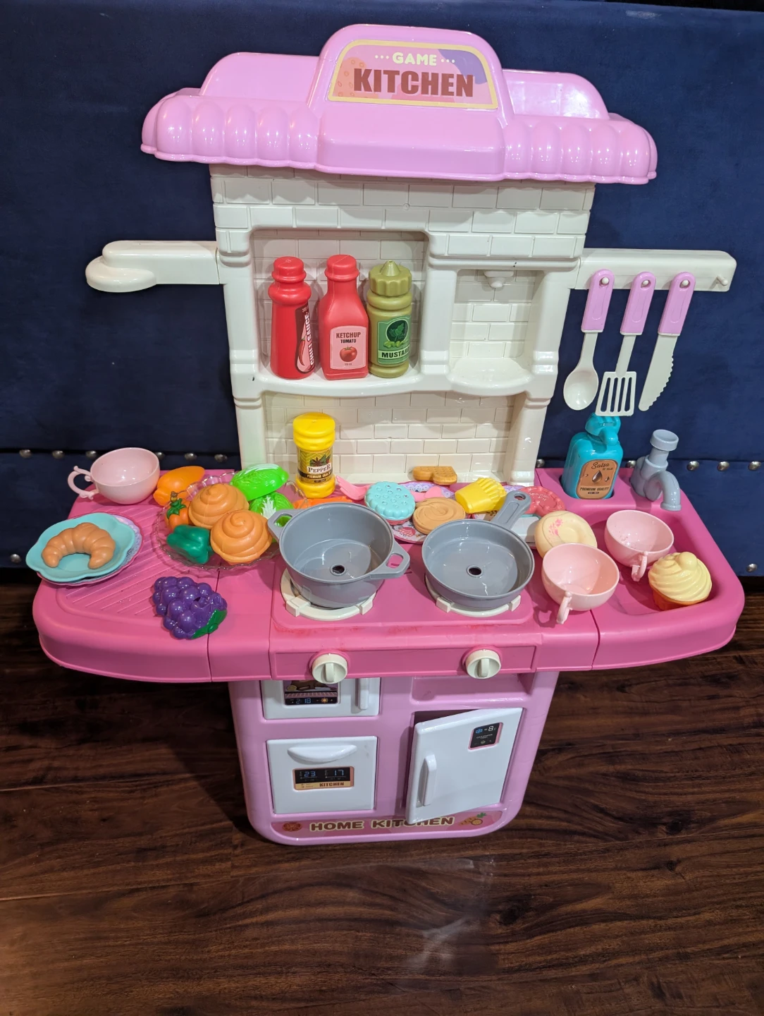 Pink Toy Kitchen Set with chair - photo 3