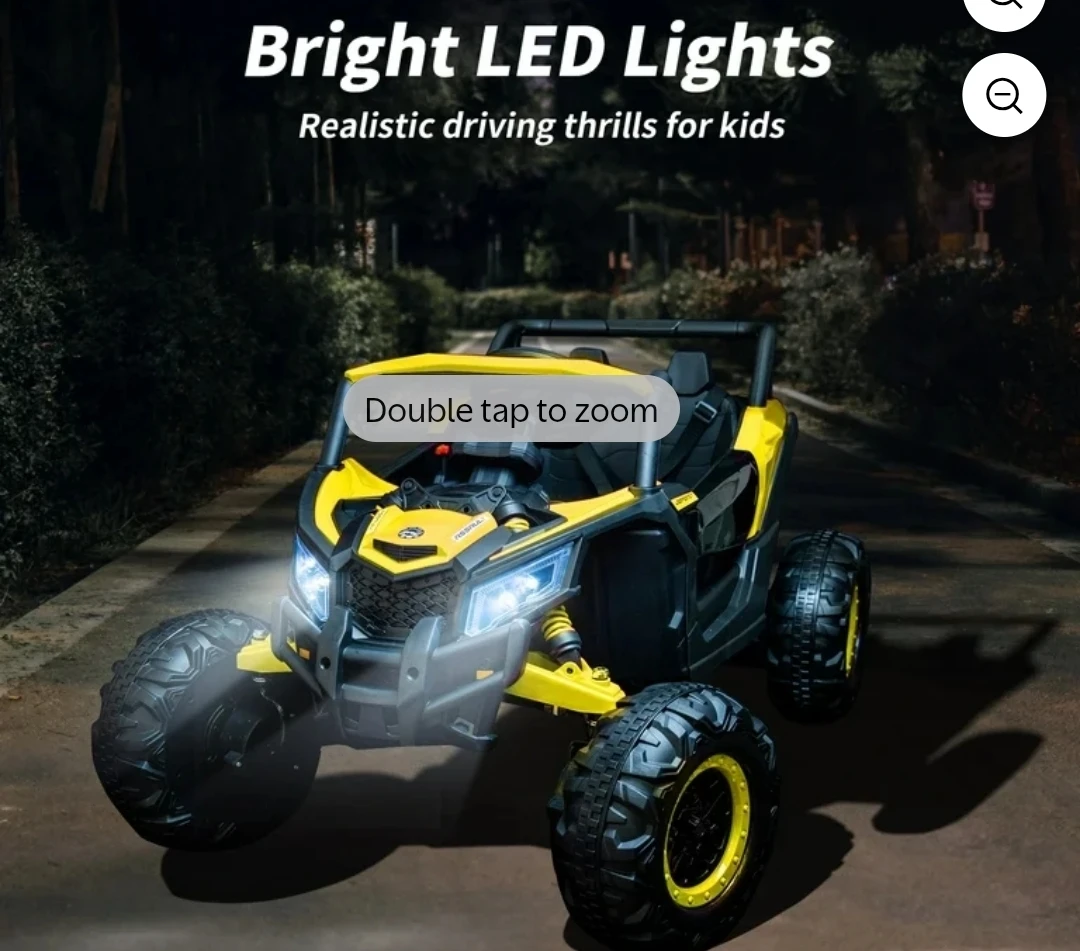 Kids Ride On Car - Yellow/Black - 24V - photo 3