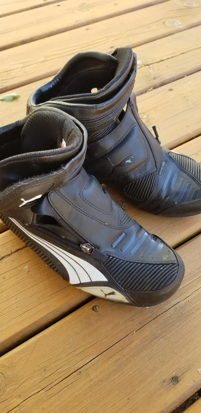 Puma Black Leather Motorcycle Boots