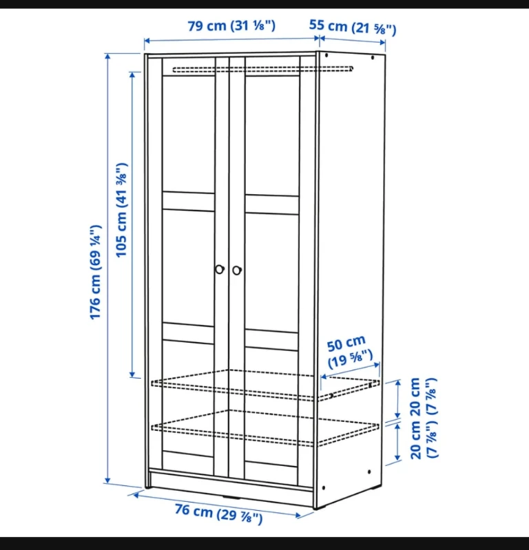 IKEA 2 Door Wardrobe - photo 4