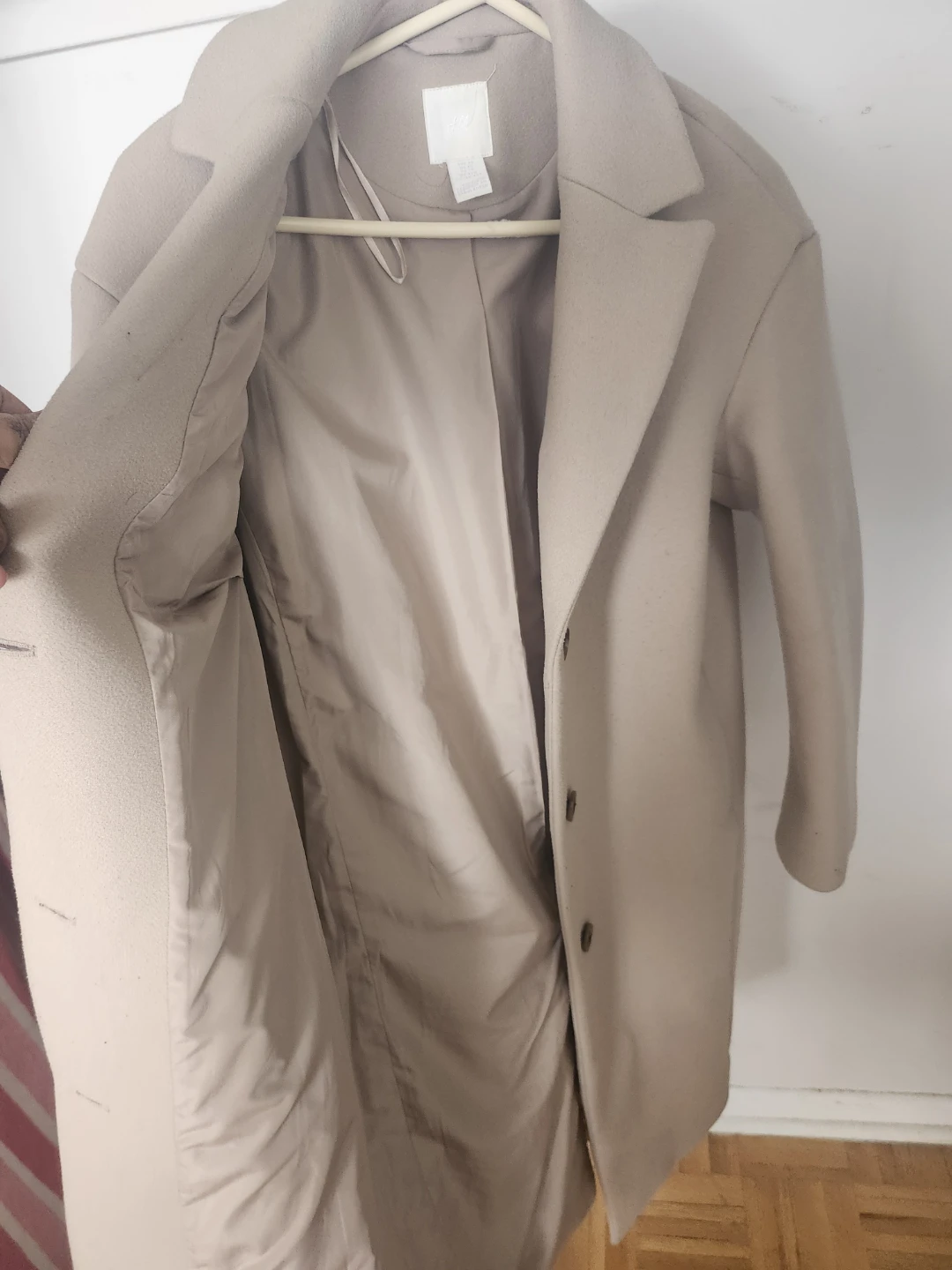 H&M Beige Wool Blend Coat xs - photo 3