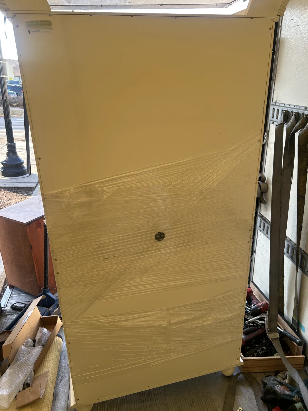 Antique White Wardrobe Cabinet - photo 4