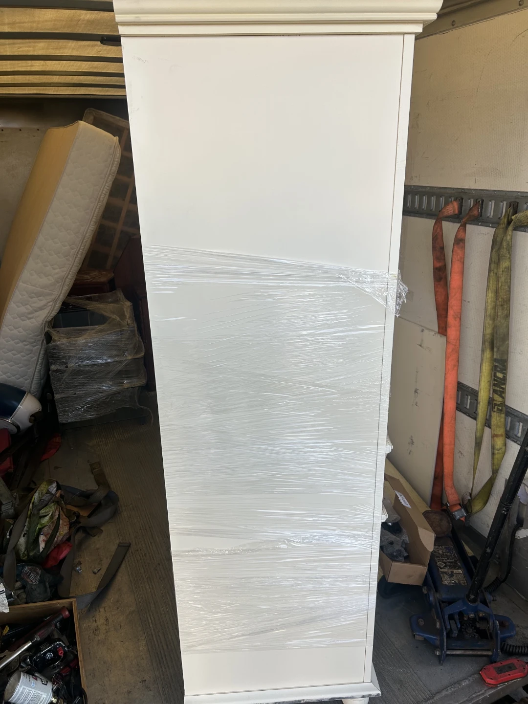 Antique White Wardrobe Cabinet - photo 5