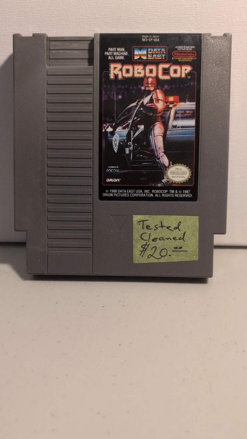 RoboCop NES Game Cartridge - Tested & Cleaned