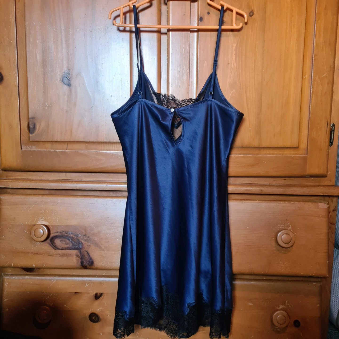 Darjeeling Blue Satin Nightgown Size 42 - photo 5