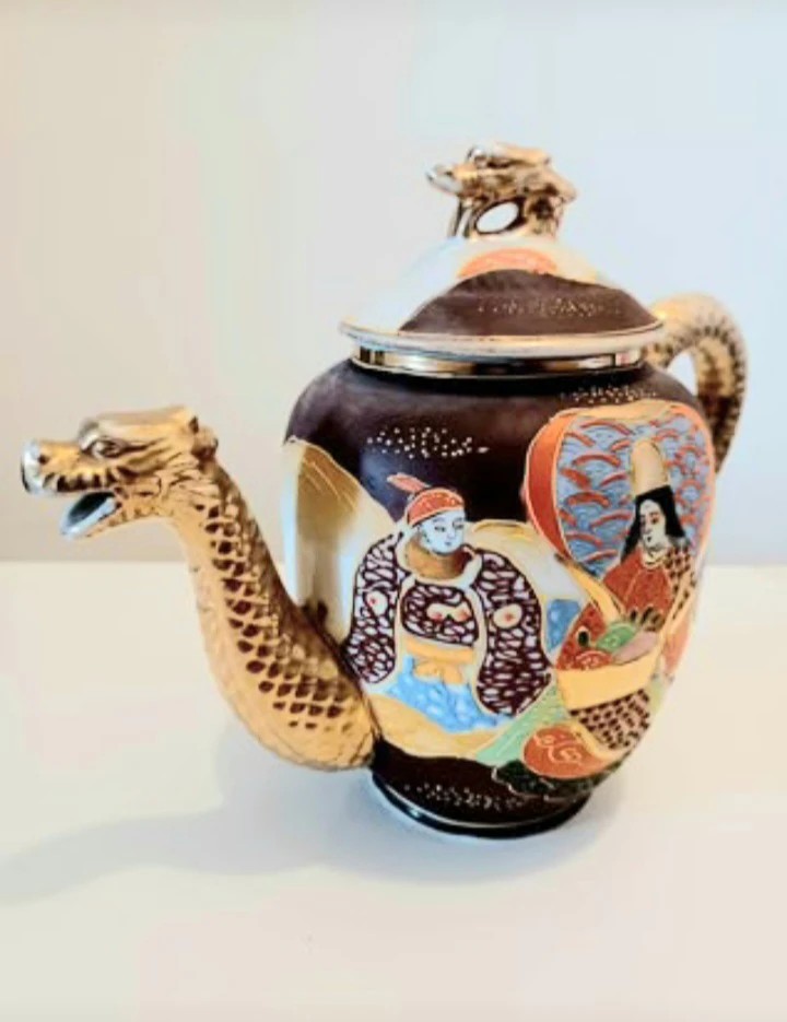 Vintage Dragon Spout Japanese Teapot