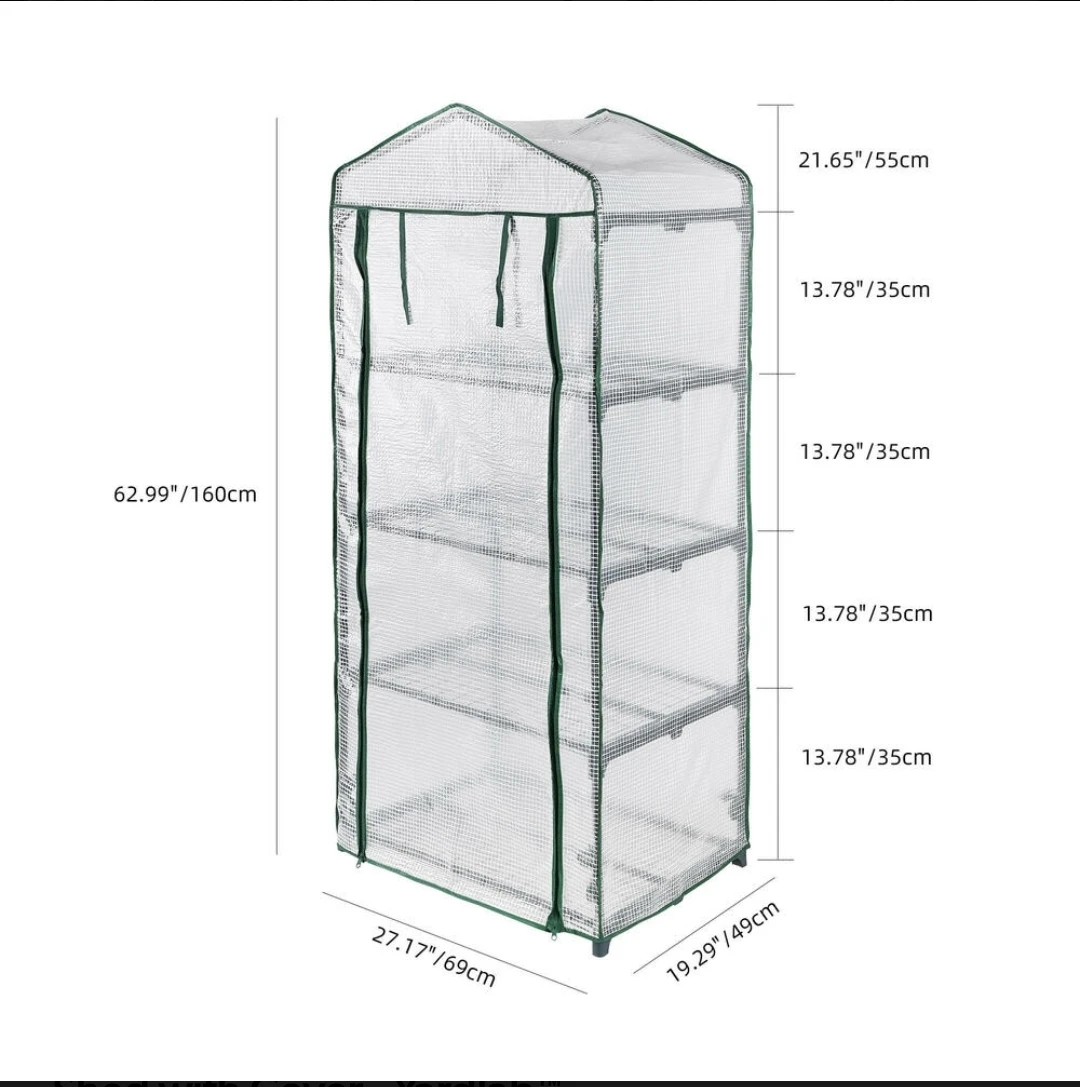 4 Tier Shelves Indoor/Outdoor Greenhouse $50 - photo 2