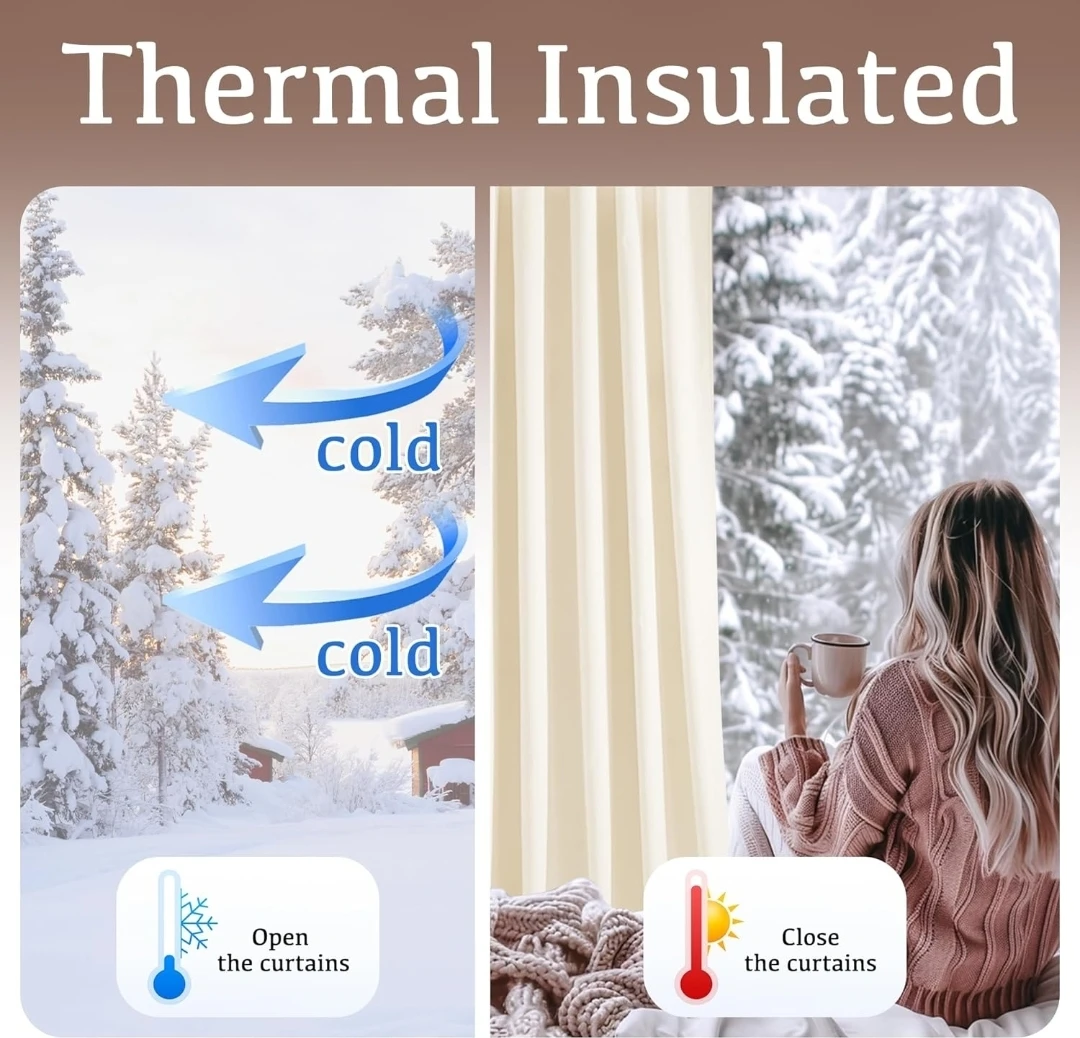 Luxury Ivory White Velvet Curtain (1 Panel) 52"x96" - photo 4