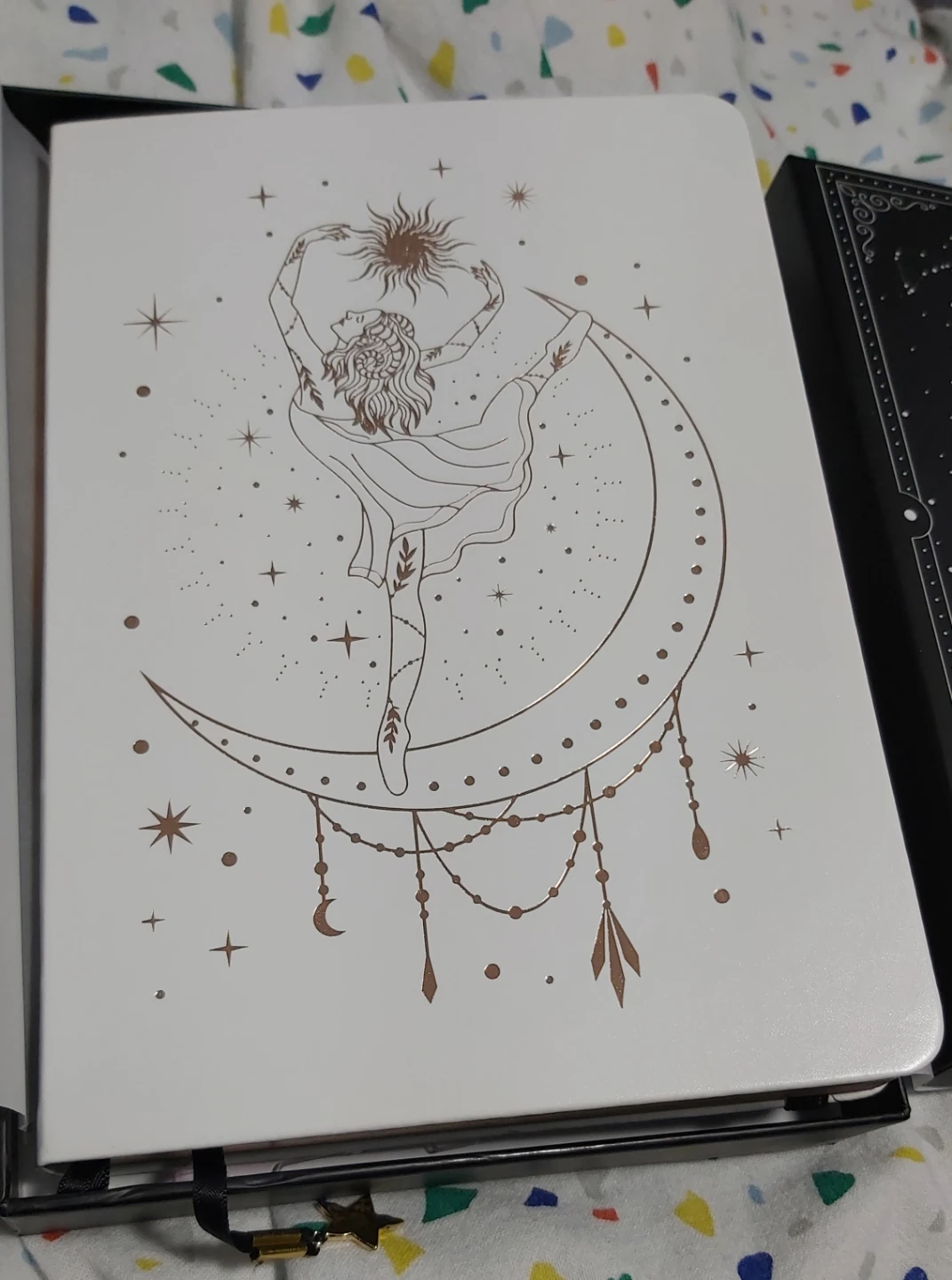 Grid Celestial Journal with Stickers A5