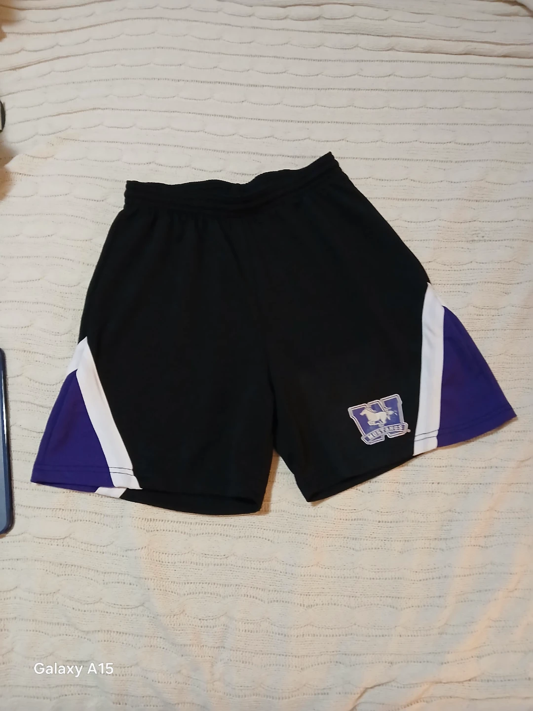 Black & Purple Mustangs Shorts