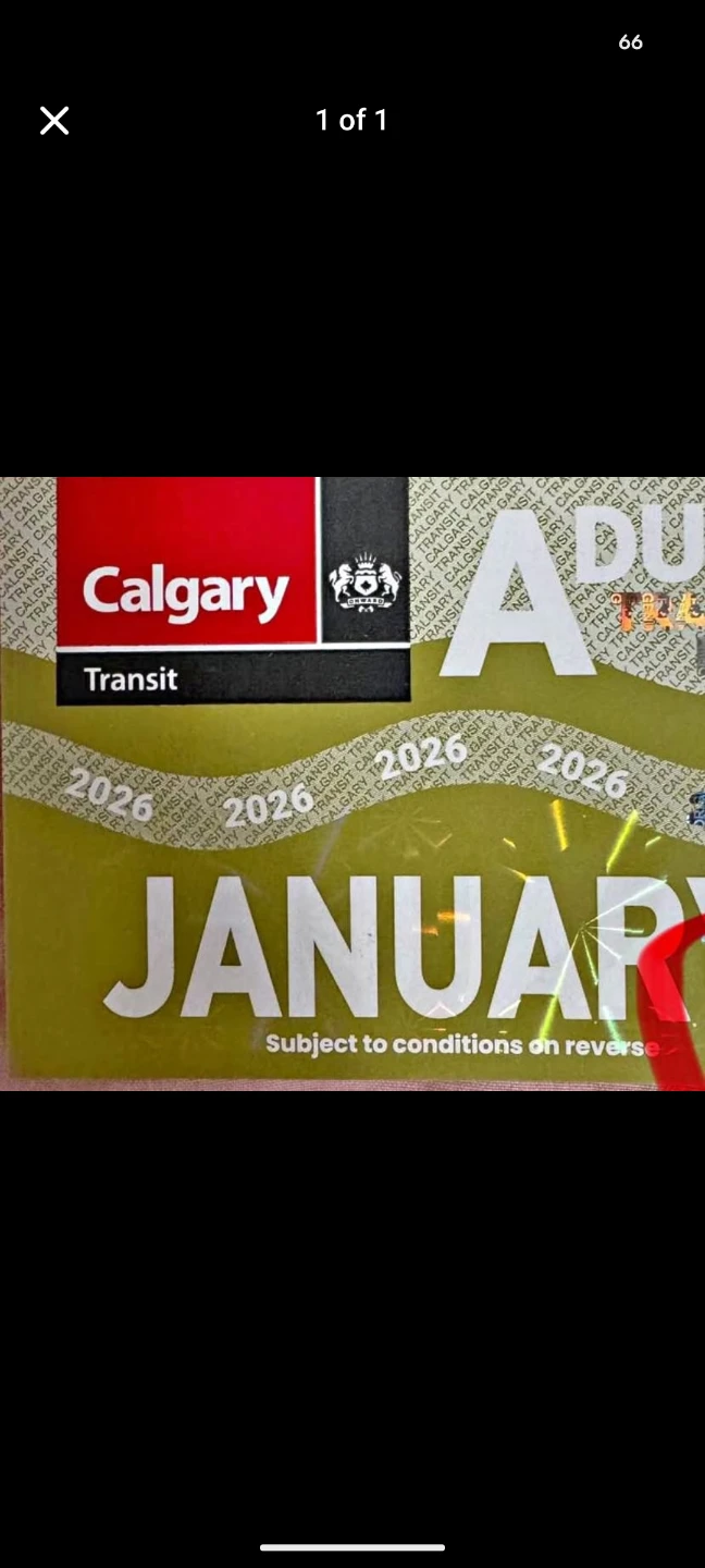 Calgary Transit January 2026 Pass