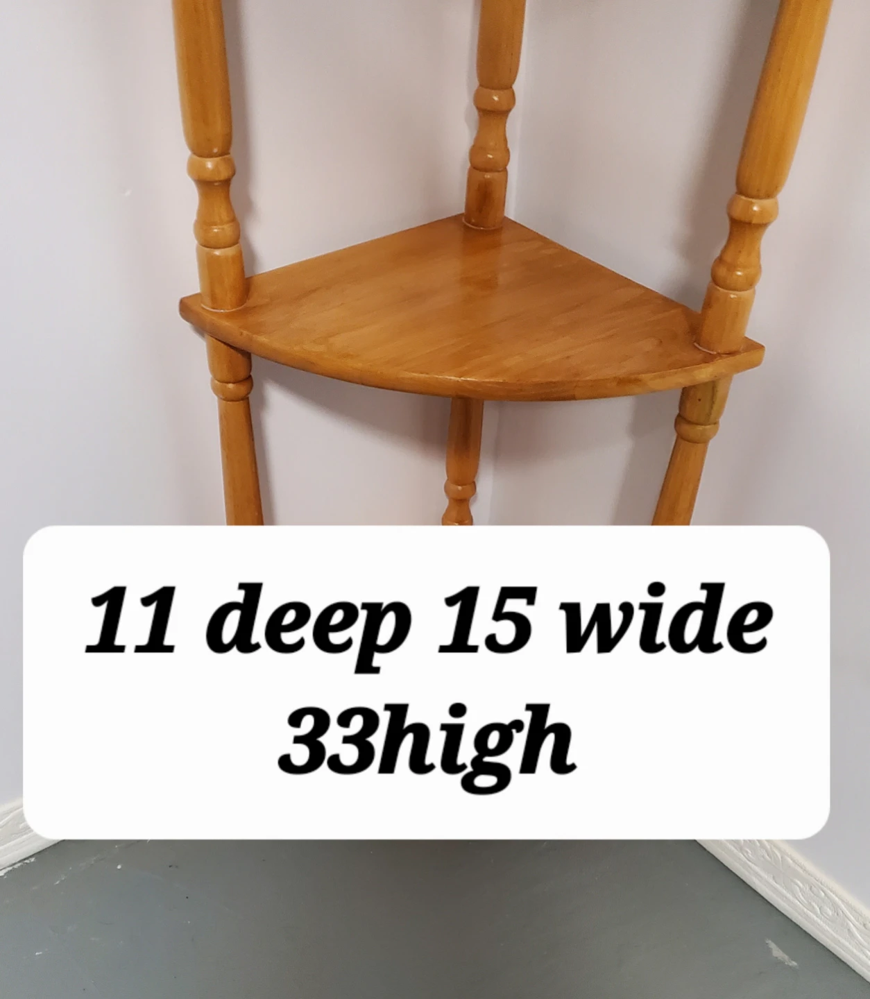 Wooden Corner Shelf - 3 Tier - photo 5