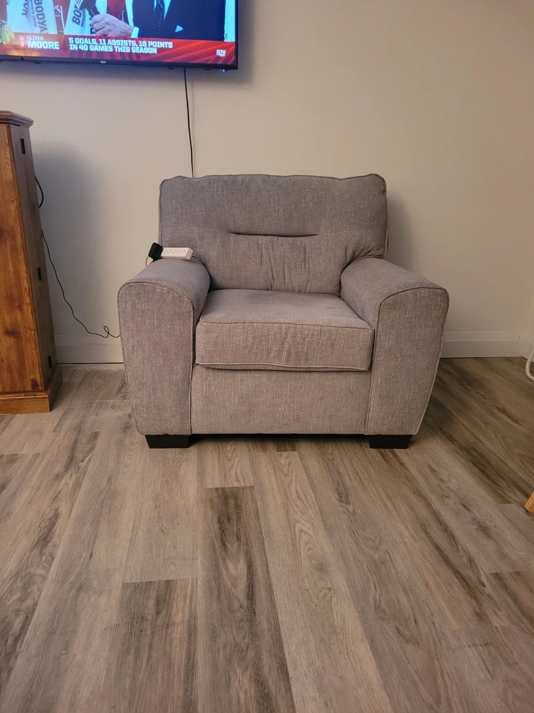 Grey Fabric Chair and Sofa Set - photo 2