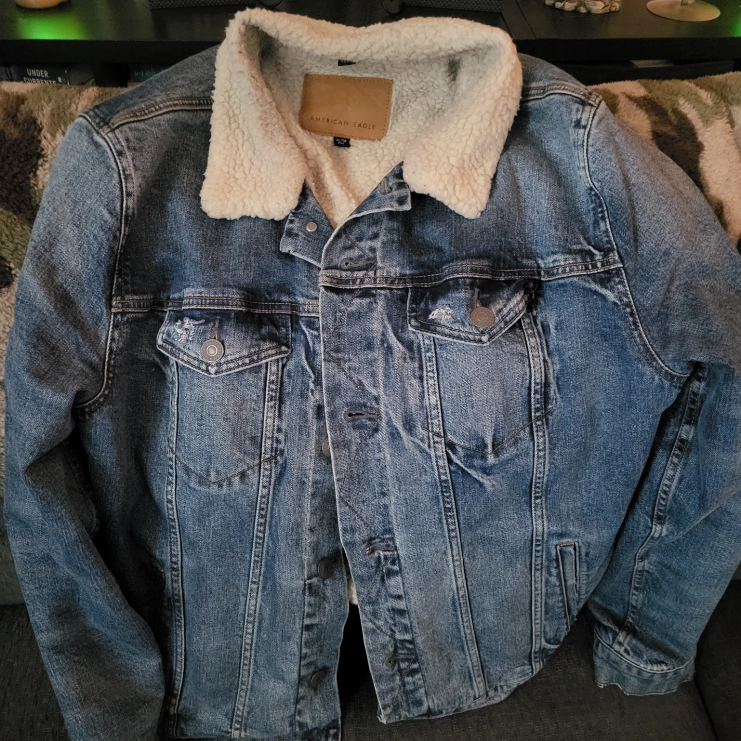 American Eagle Denim Sherpa Jacket - XL - photo 2