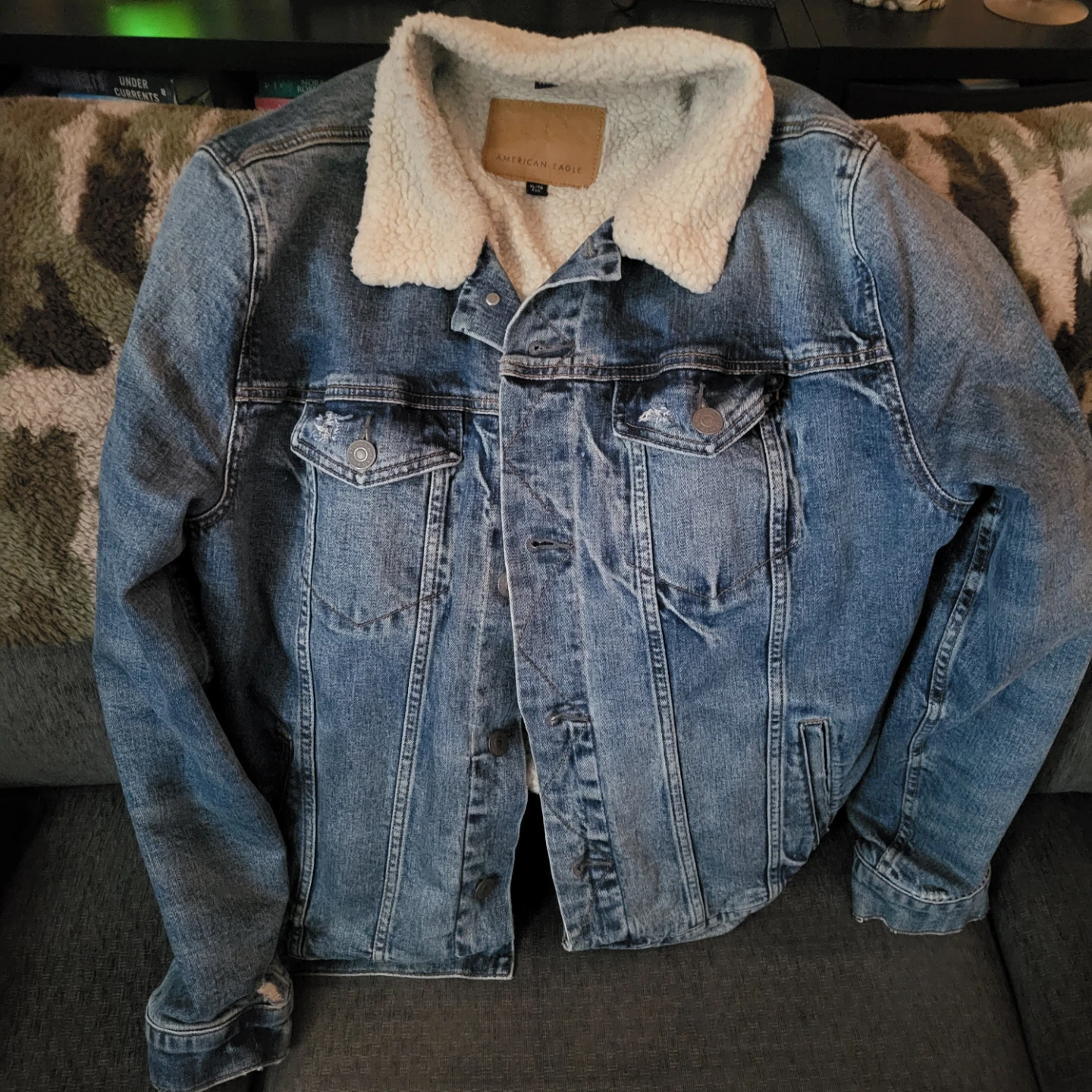 American Eagle Denim Sherpa Jacket - XL - photo 5