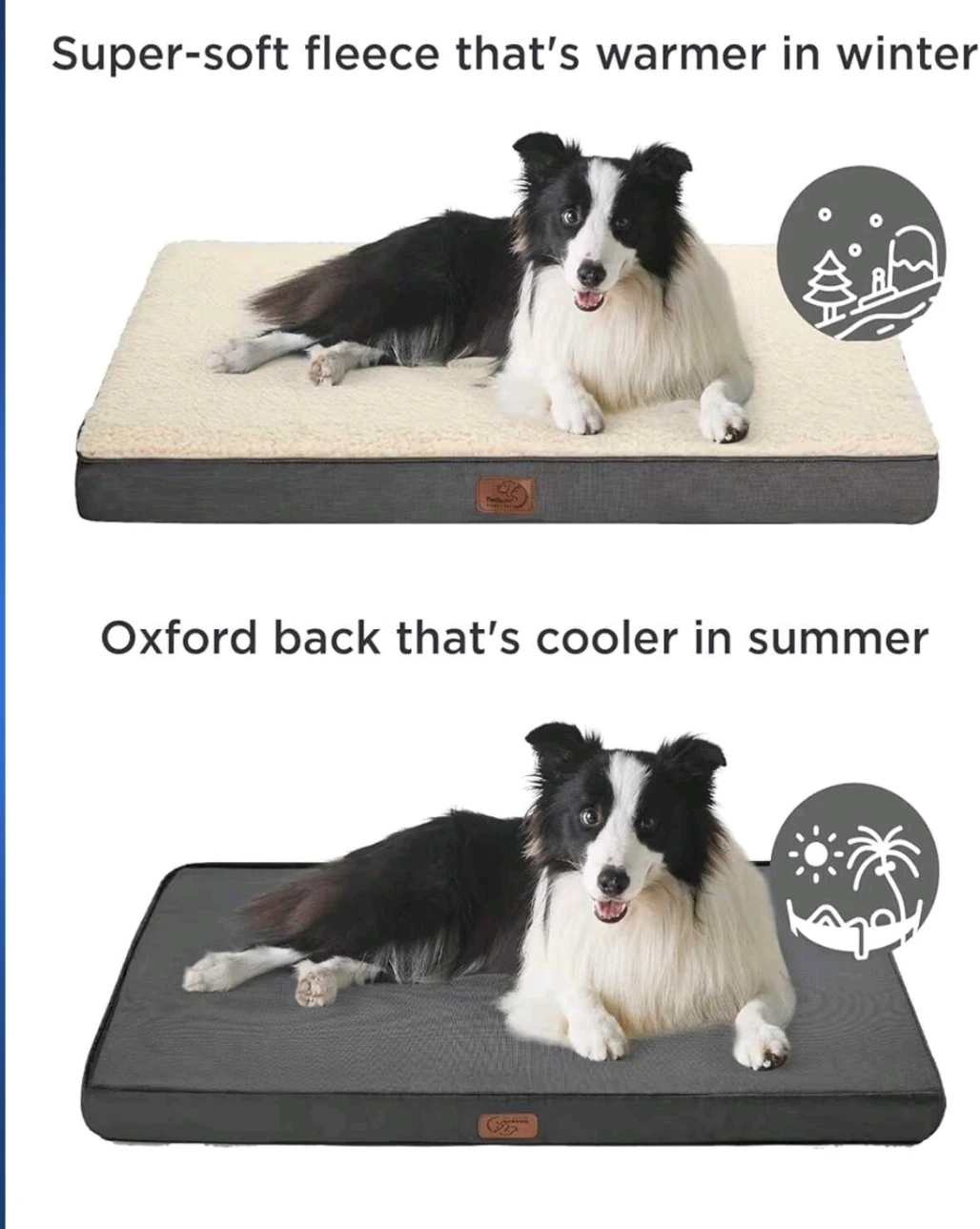 Crate Mat Dog Bed with Sherpa Fleece Surface - photo 3