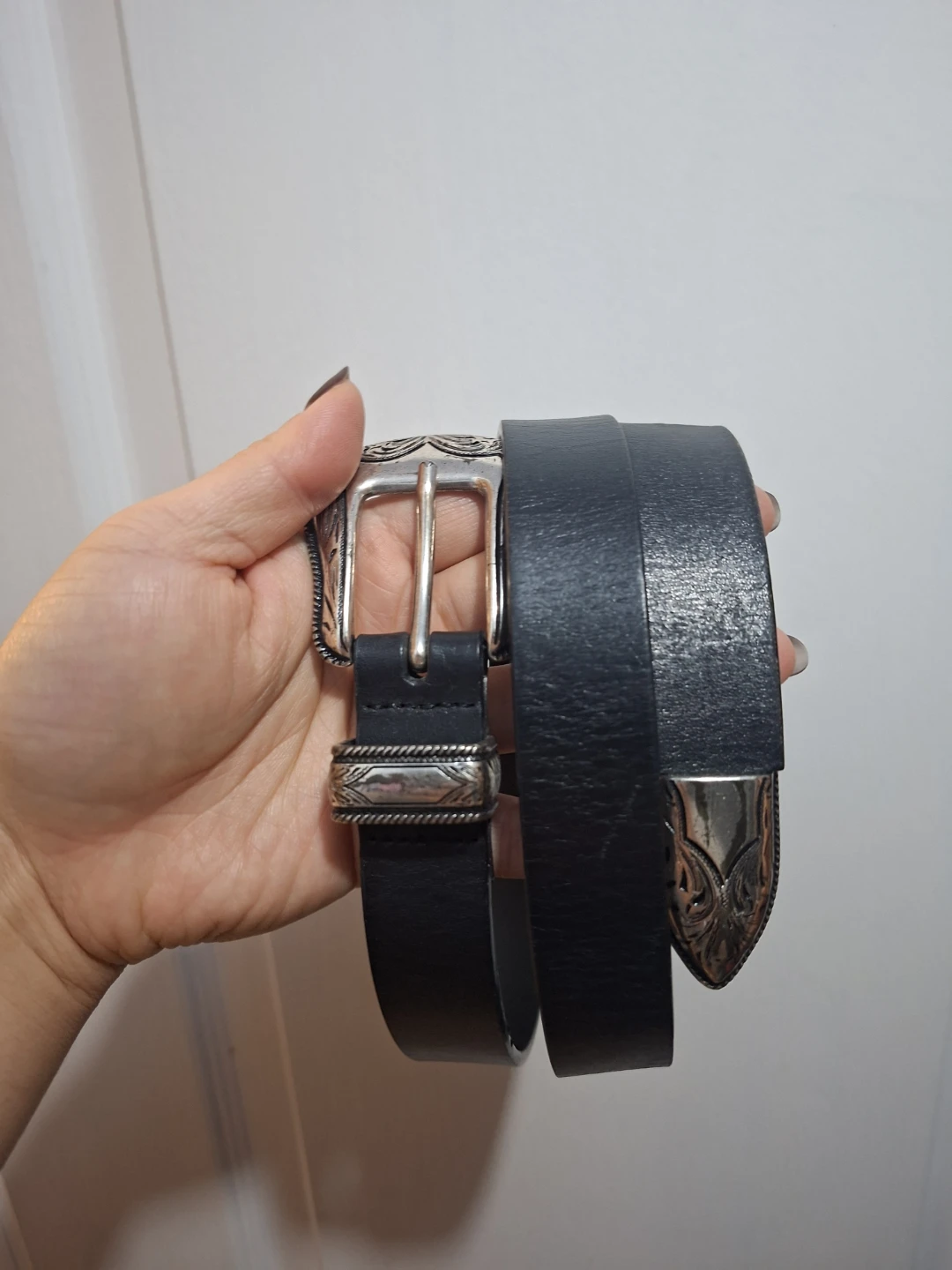 Wilfred Free Black Western Leather Belt (Small) - photo 3
