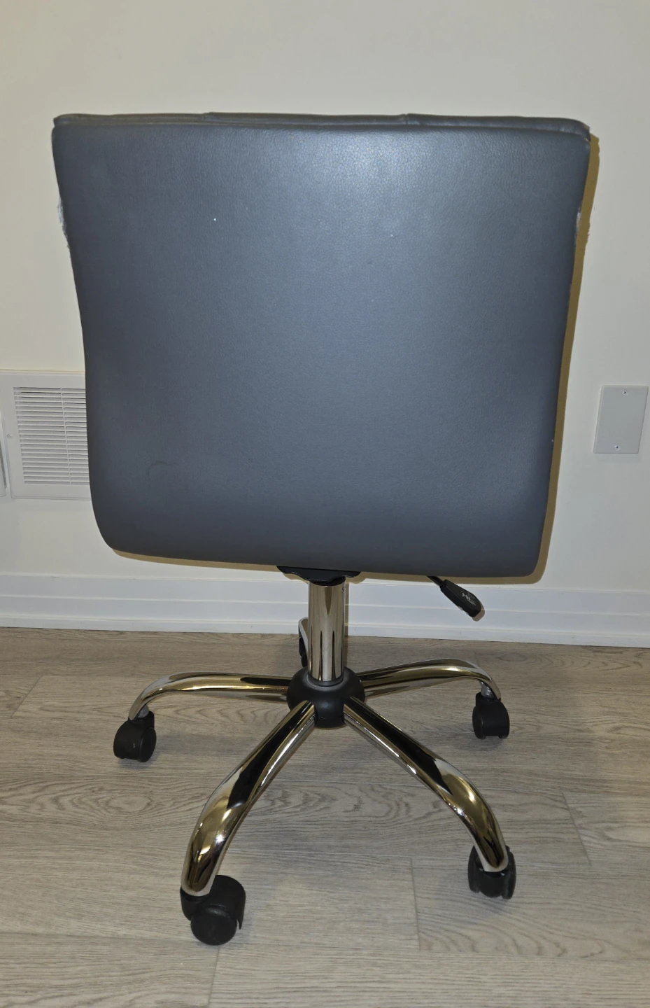 Grey Office Chair with Chrome Base - photo 3