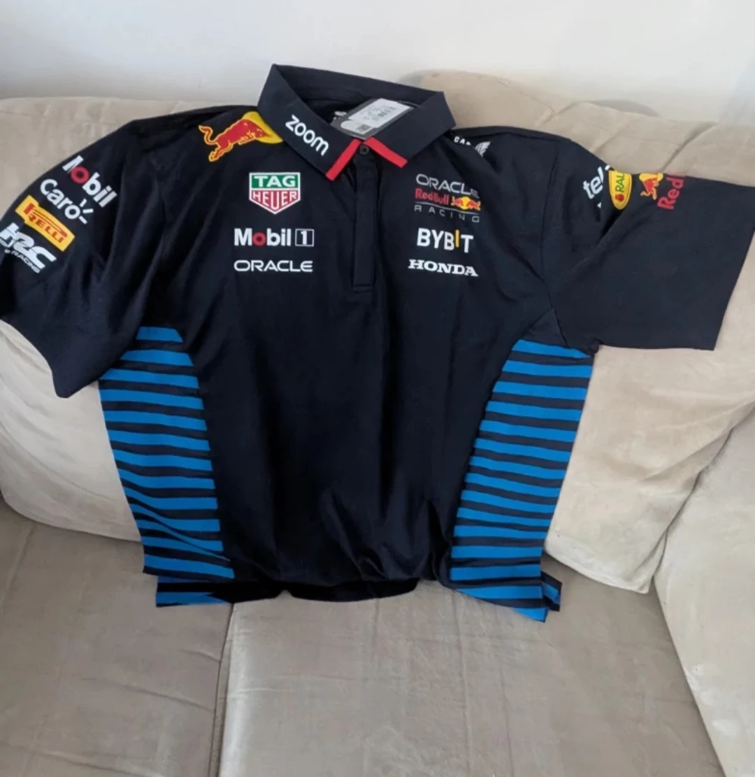 Red Bull Racing Team Polo Shirt 2024 - Men's Large - photo 2