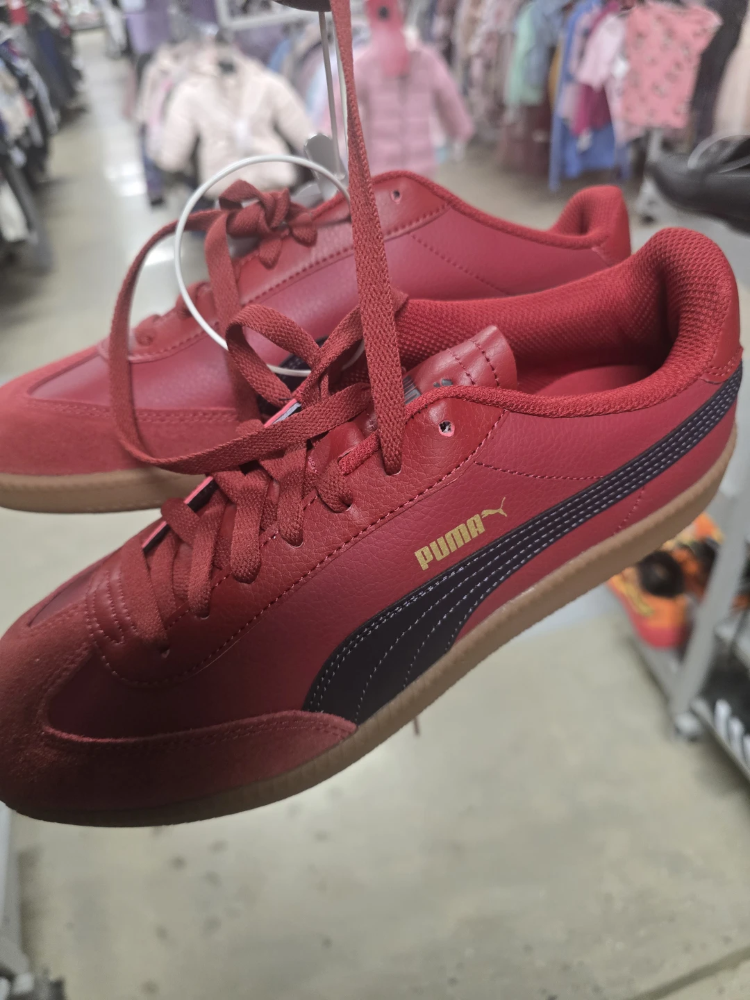 Puma Red Leather Sneakers