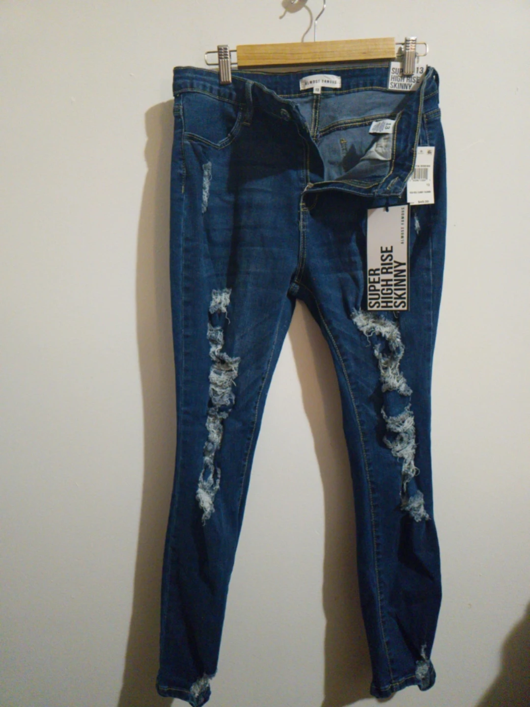 Almost Famous Super High Rise Skinny Jeans - Size 13 - photo 2