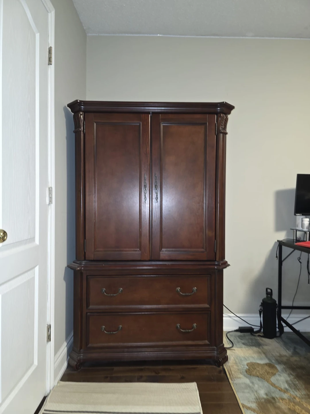 Wooden Armoire Wardrobe with Drawers