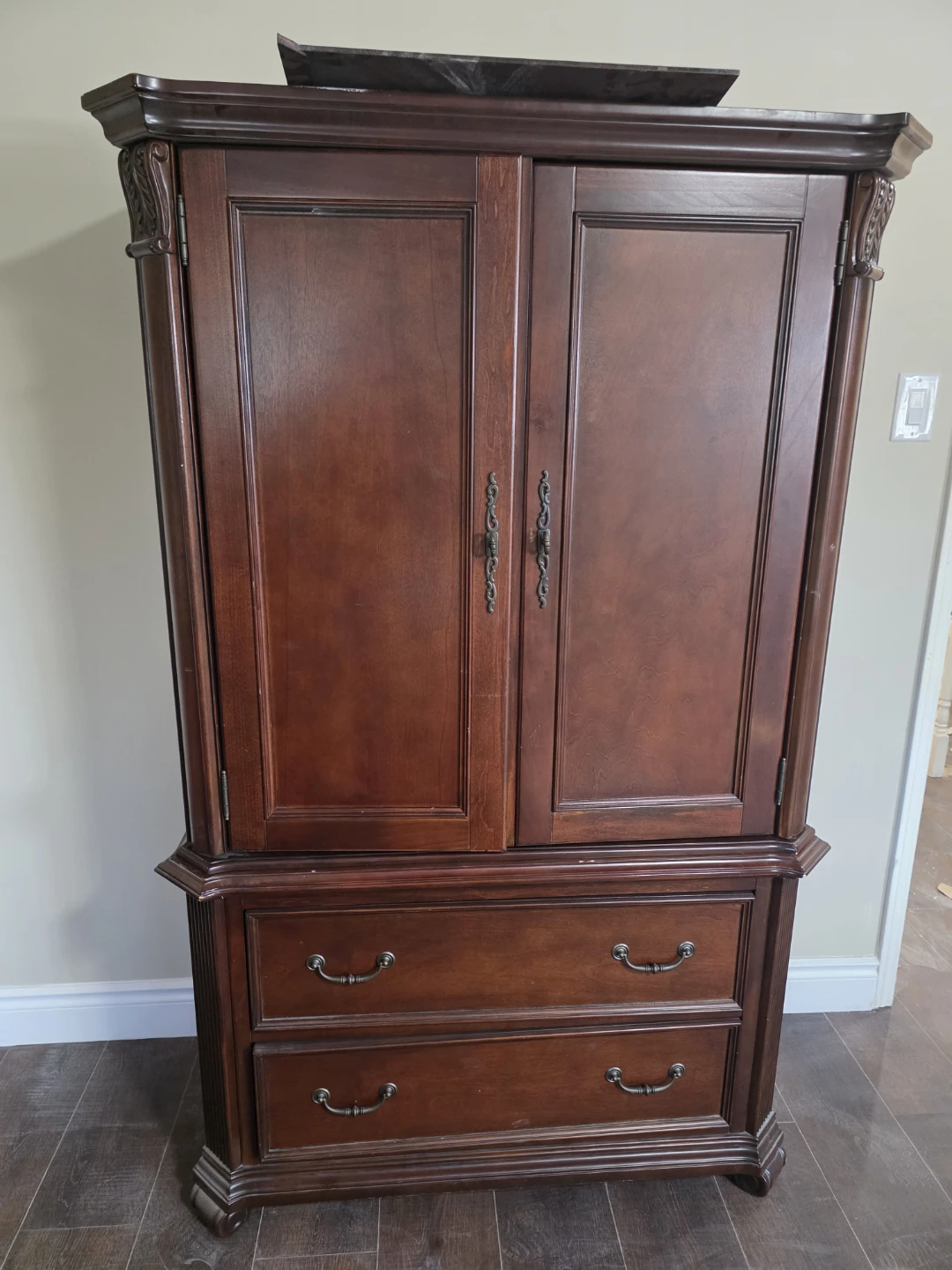 Wooden Armoire Wardrobe with Drawers - photo 2