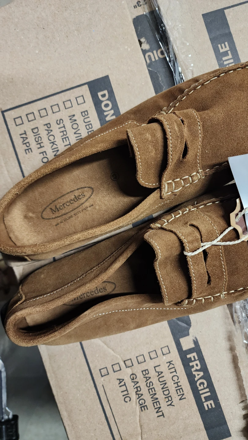 Mercedes Brown Suede Loafers - Size 43 (US 9.5) - photo 2