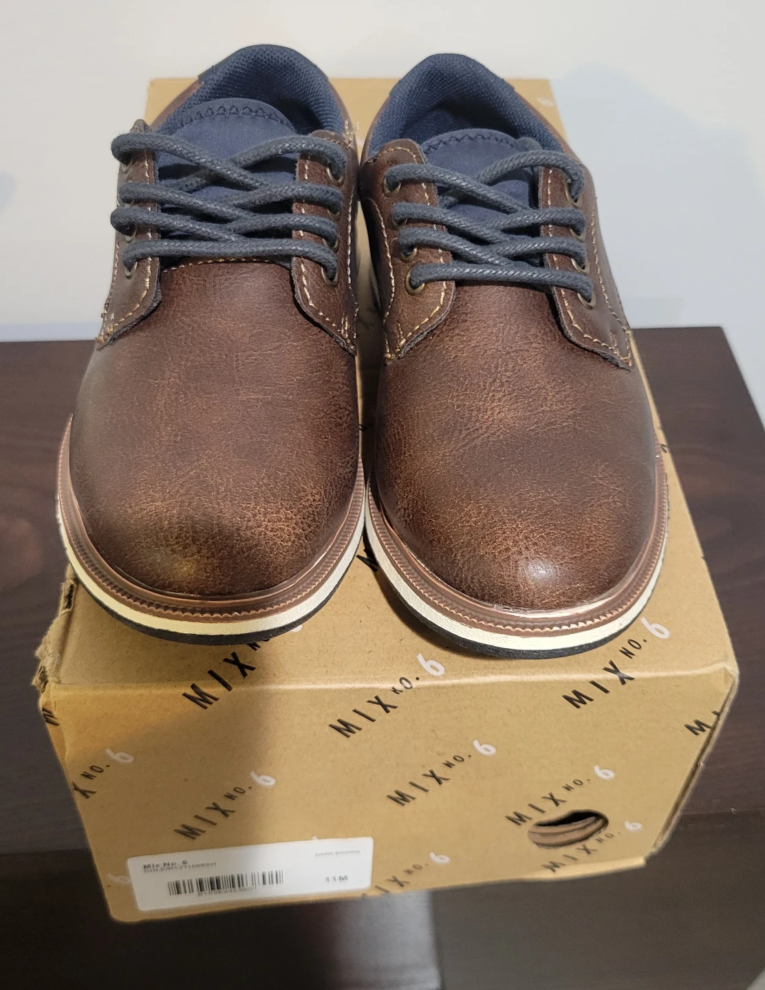 MIX NO. 6 Dark Brown Lace-Up Shoes - Youth Size 11