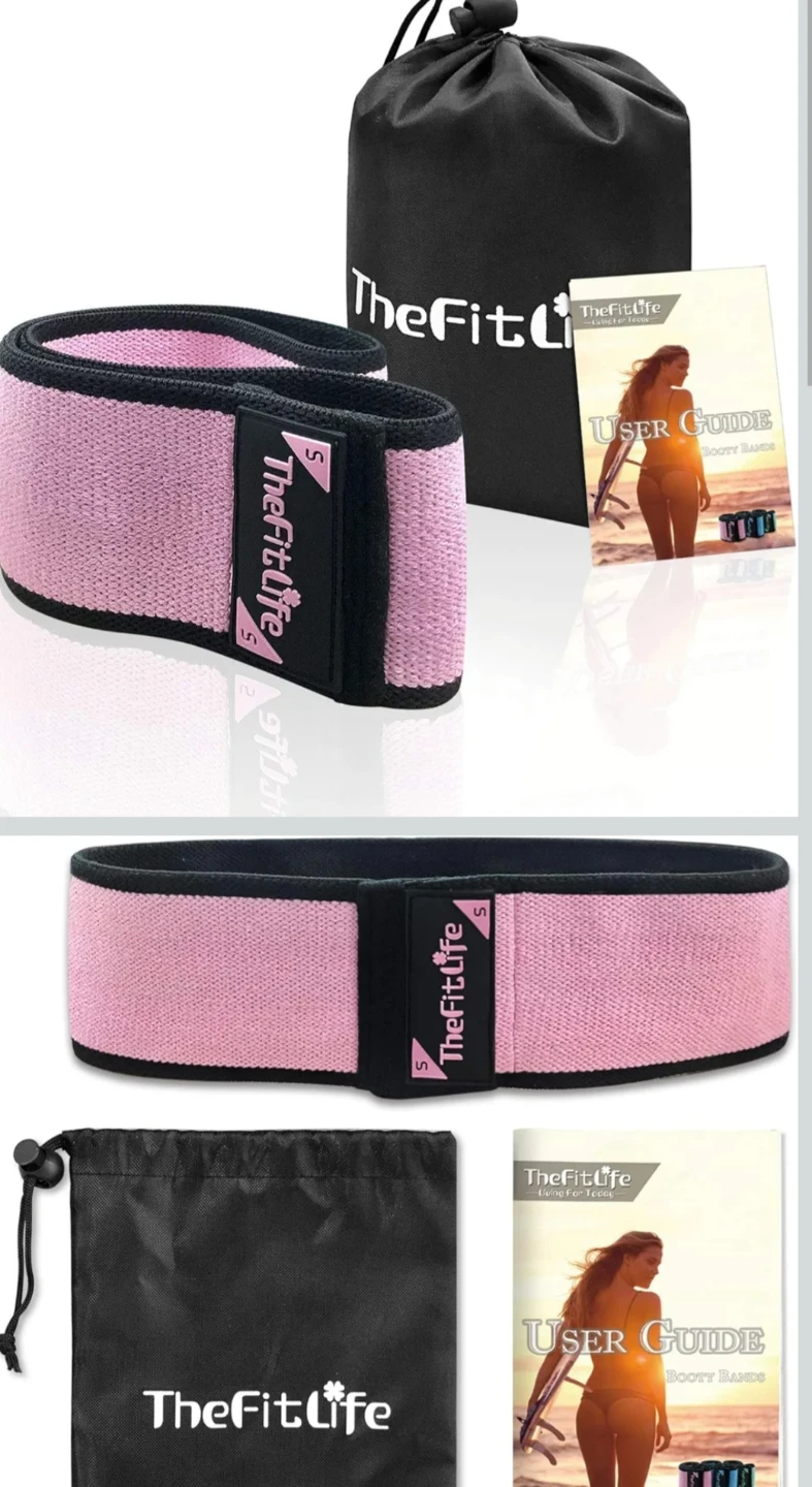 TheFitLife Pink Booty Bands Set, Size L