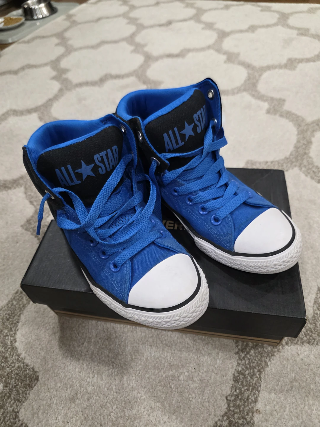 Converse All Star High-Top Sneakers - Blue/Black, Size 5