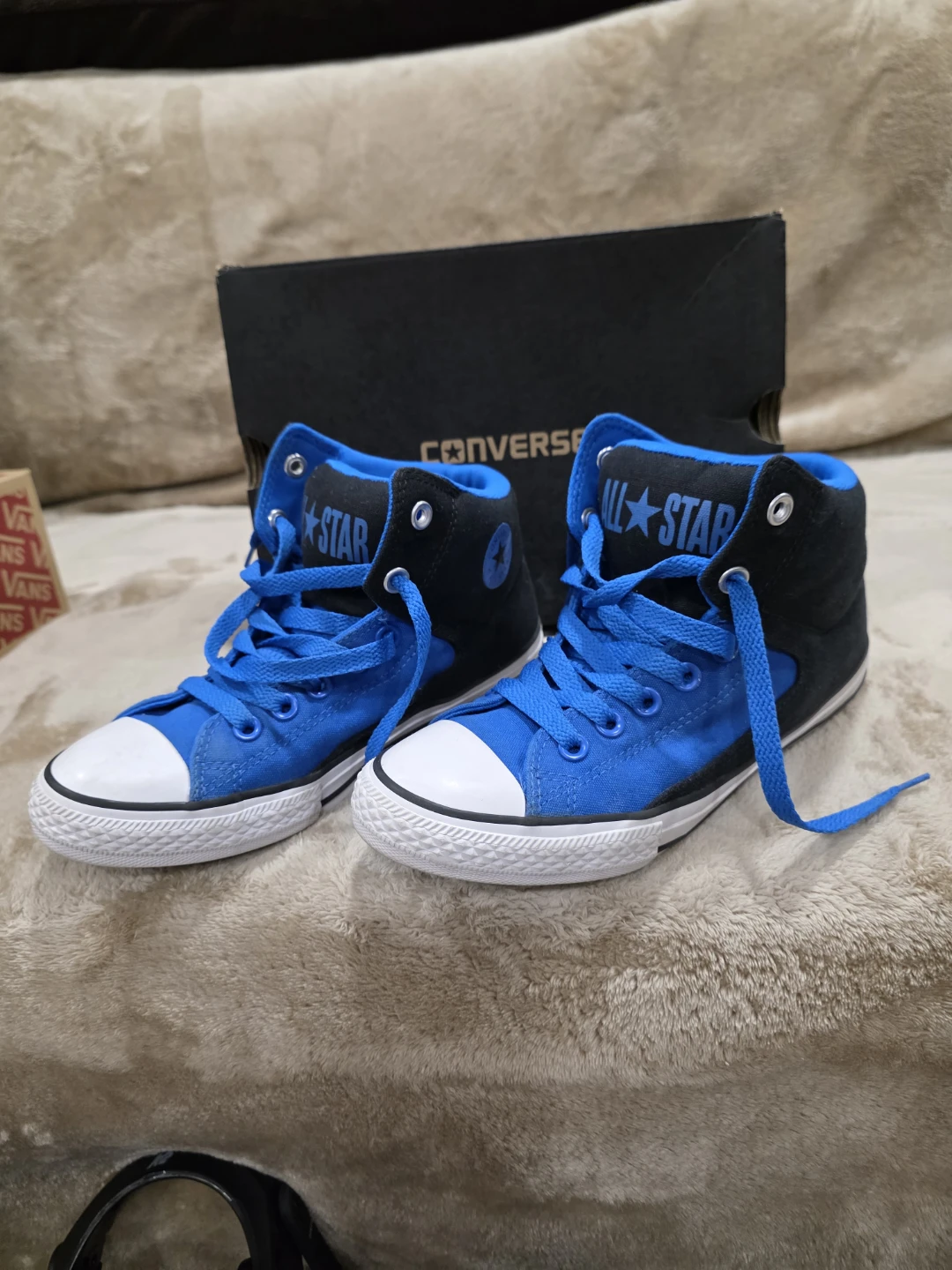 Converse All Star High-Top Sneakers - Blue/Black, Size 5 - photo 2