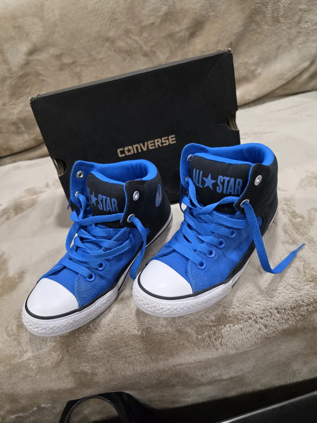 Converse All Star High-Top Sneakers - Blue/Black, Size 5 - photo 4