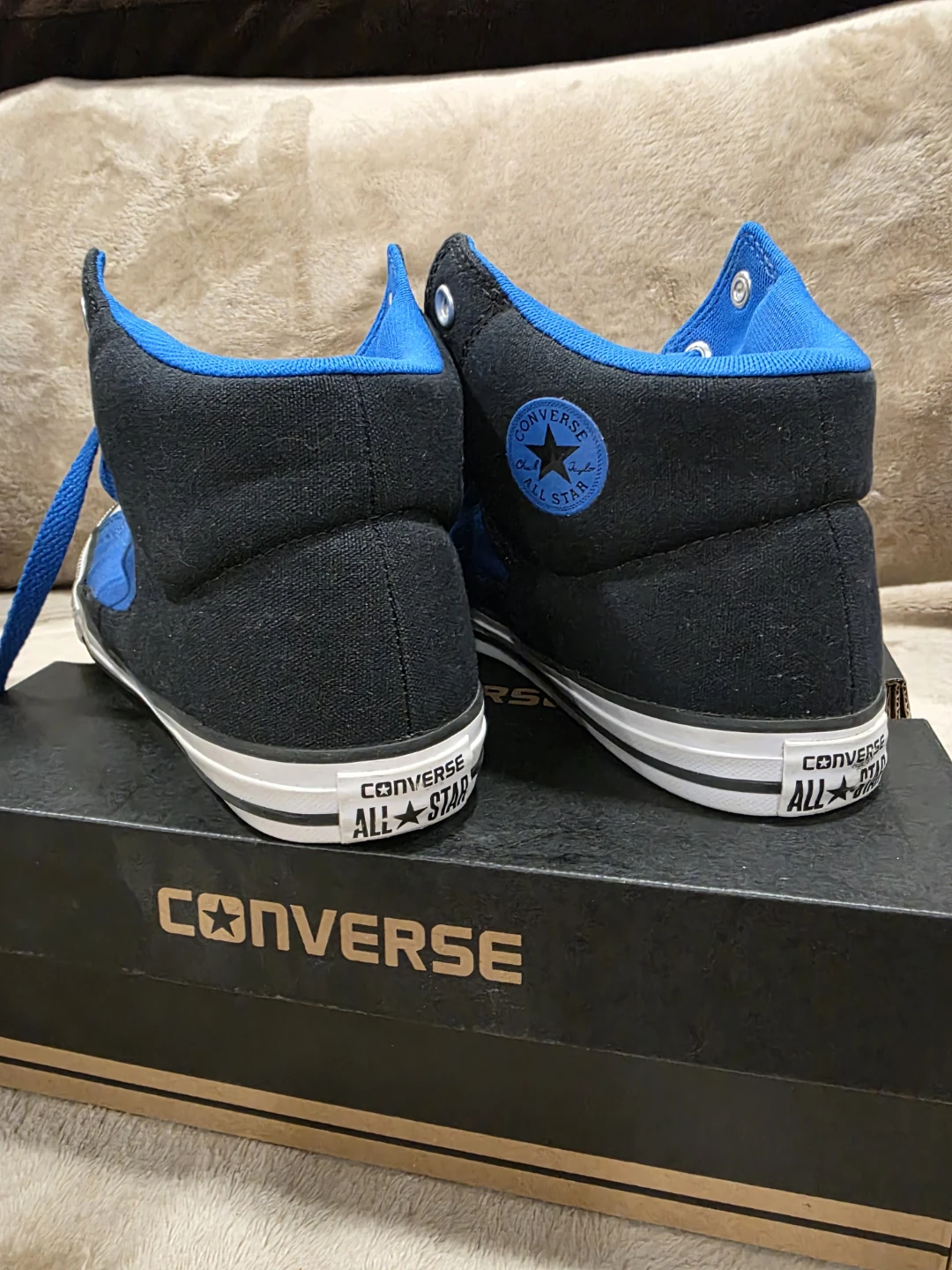 Converse All Star High-Top Sneakers - Blue/Black, Size 5 - photo 5
