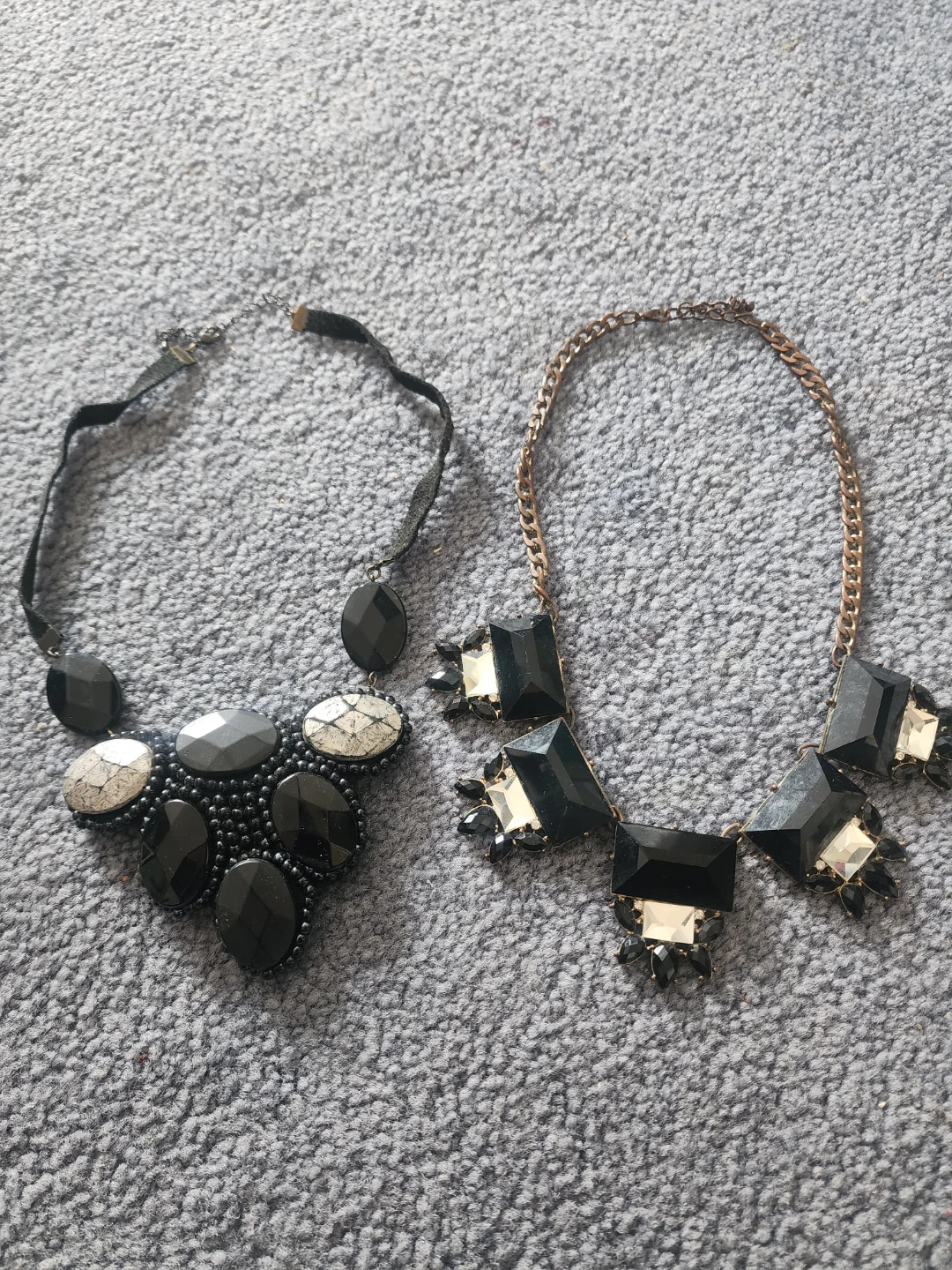 Two Black Statement Necklaces