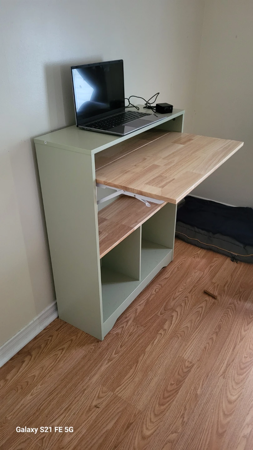 Drop Leaf Desk with Storage - photo 2