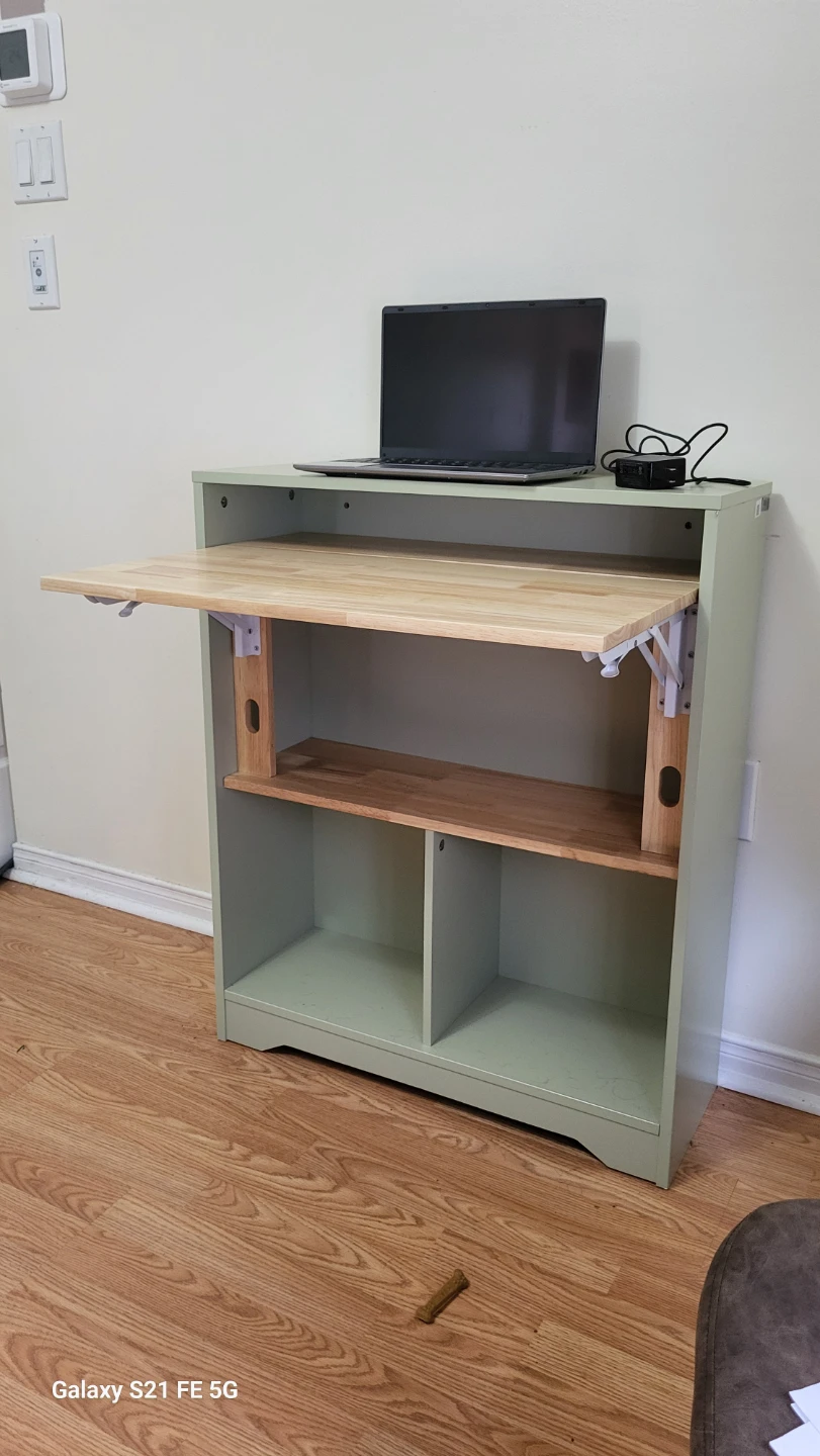 Drop Leaf Desk with Storage - photo 3