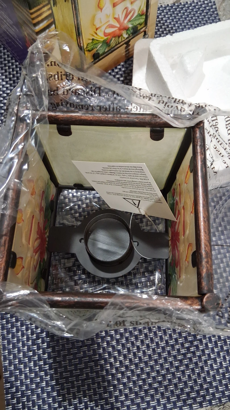 CANDLE.HOLDER, GLASS PANELS WITH METAL SUPPORT, NEW - photo 5