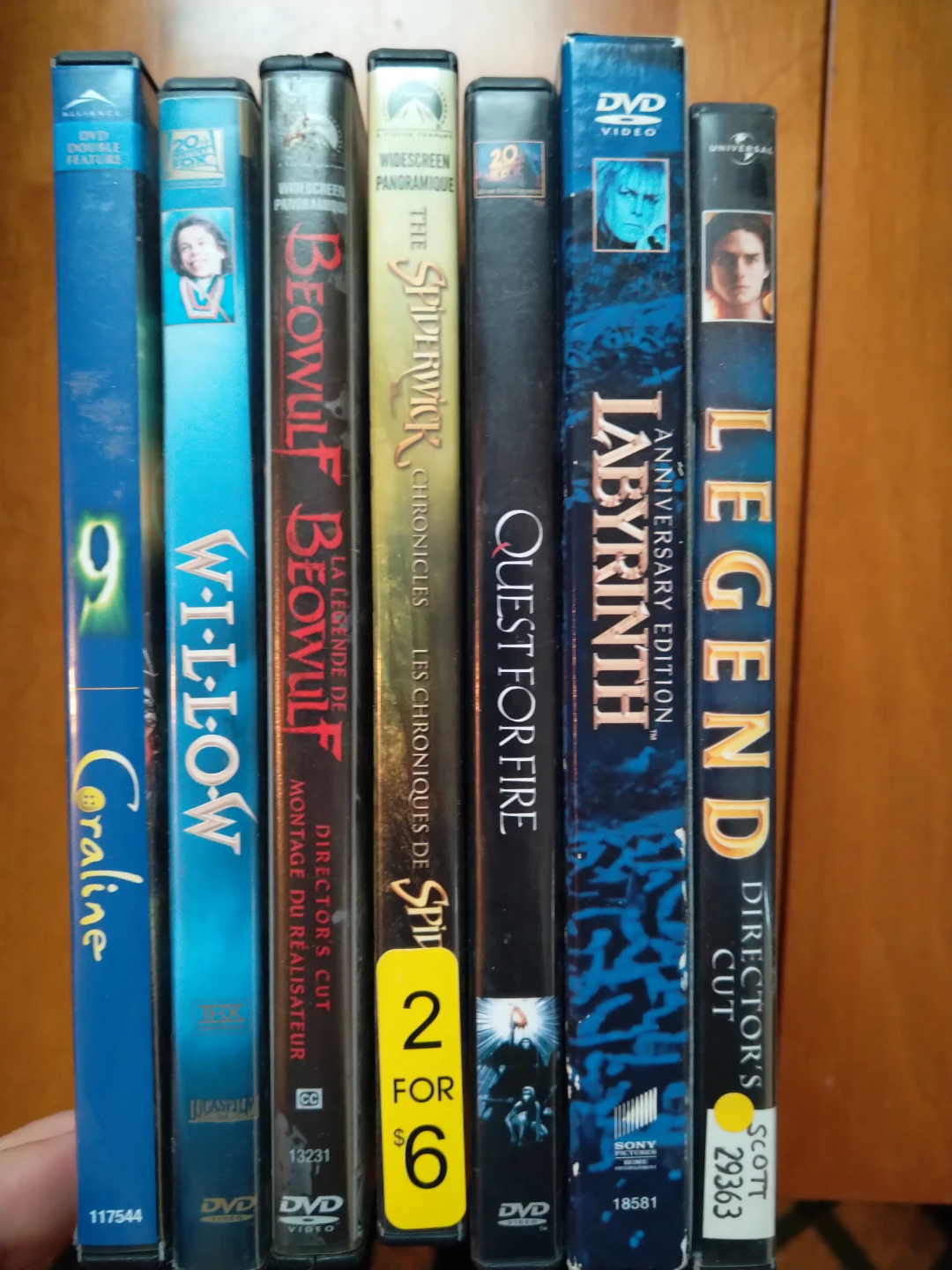 DVD Lot: Fantasy collection $3 ea