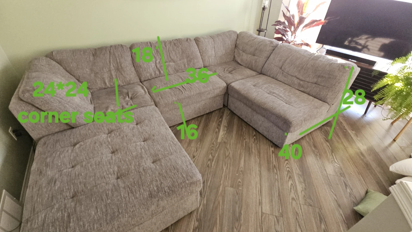 Large modular sofa, lots of seating options