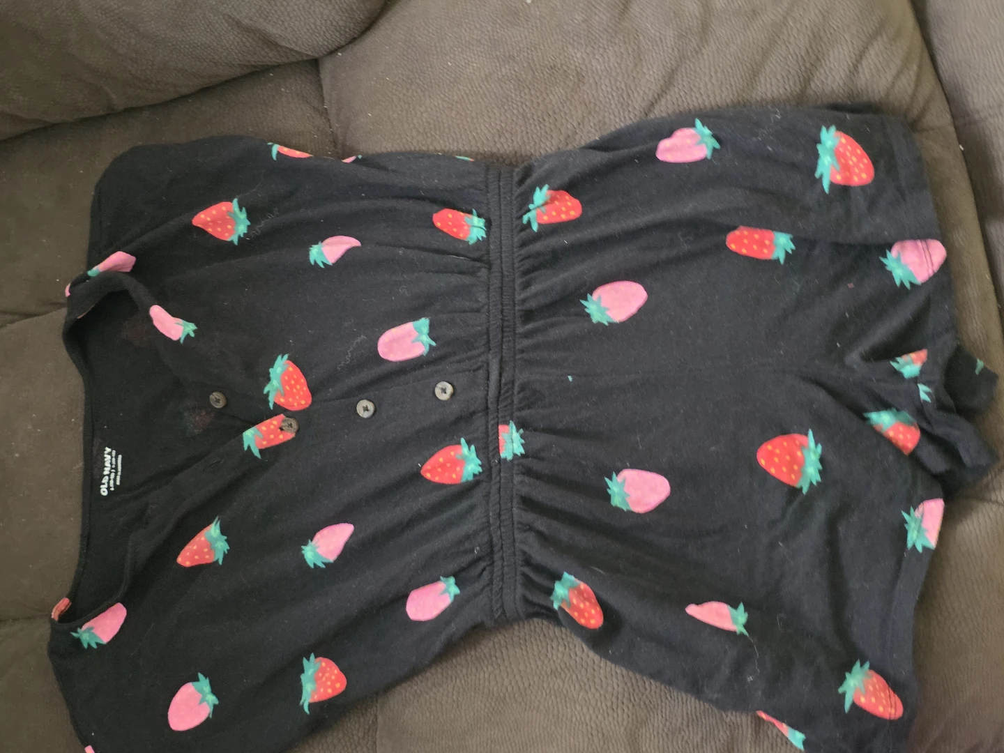 Old Navy Strawberry Print Top - Size L (10-12)