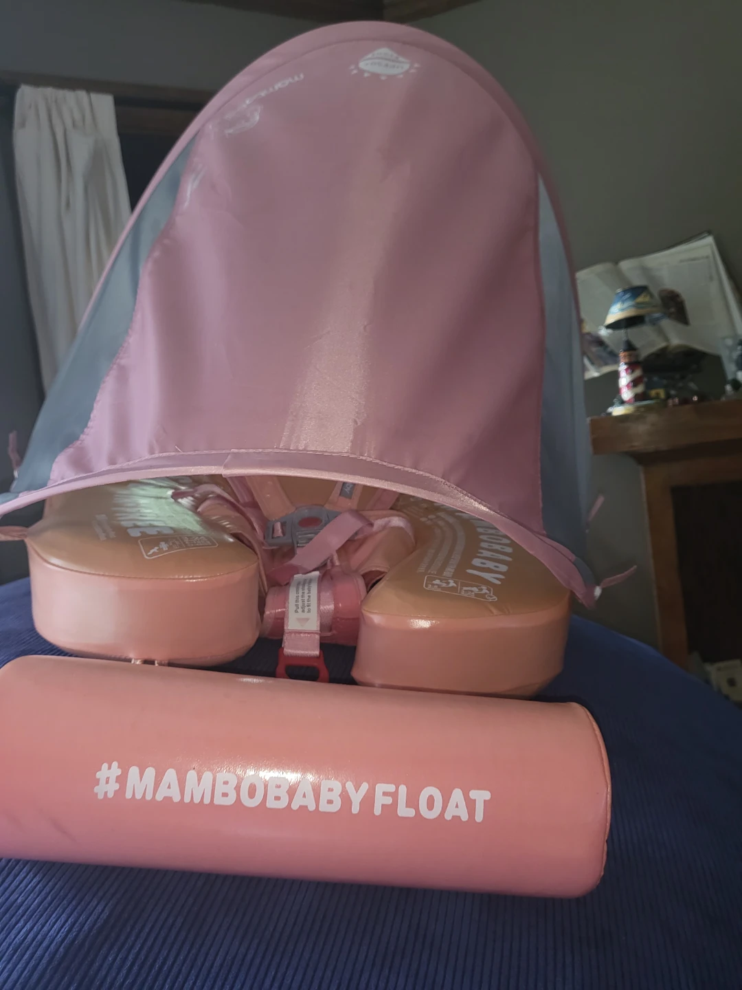 MamboBaby Swim Float with Sun Canopy - Pink - photo 3