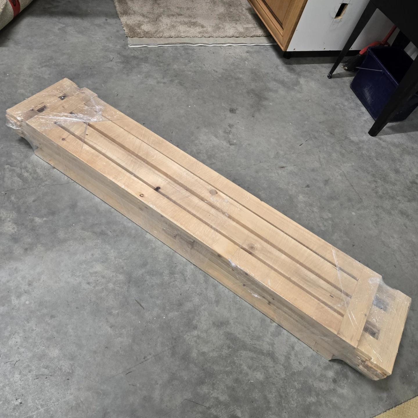 Two wooden shelves - disassembled and shrink wrapped - photo 2
