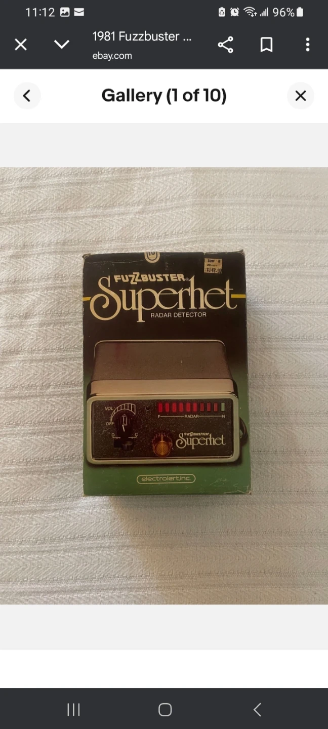 Vintage Fuzzbuster Superhet Radar Detector