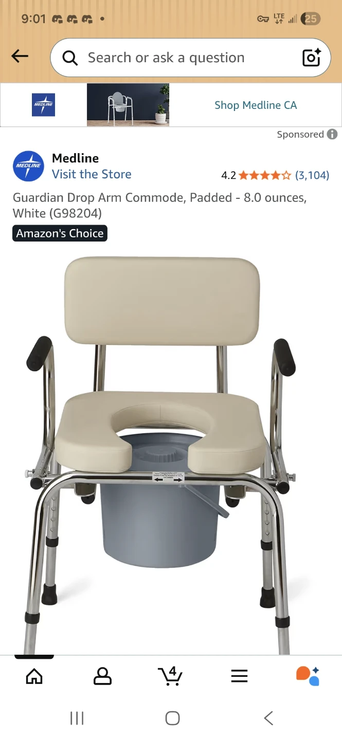 🥕Medline Guardian Drop Arm Commode - photo 2