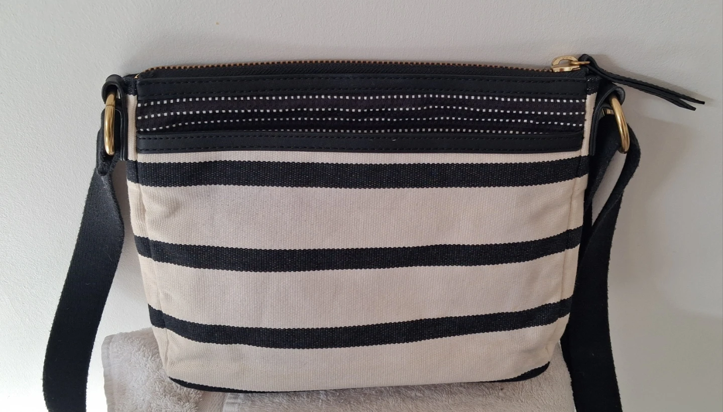 Fossil Striped Canvas Crossbody Bag - photo 3