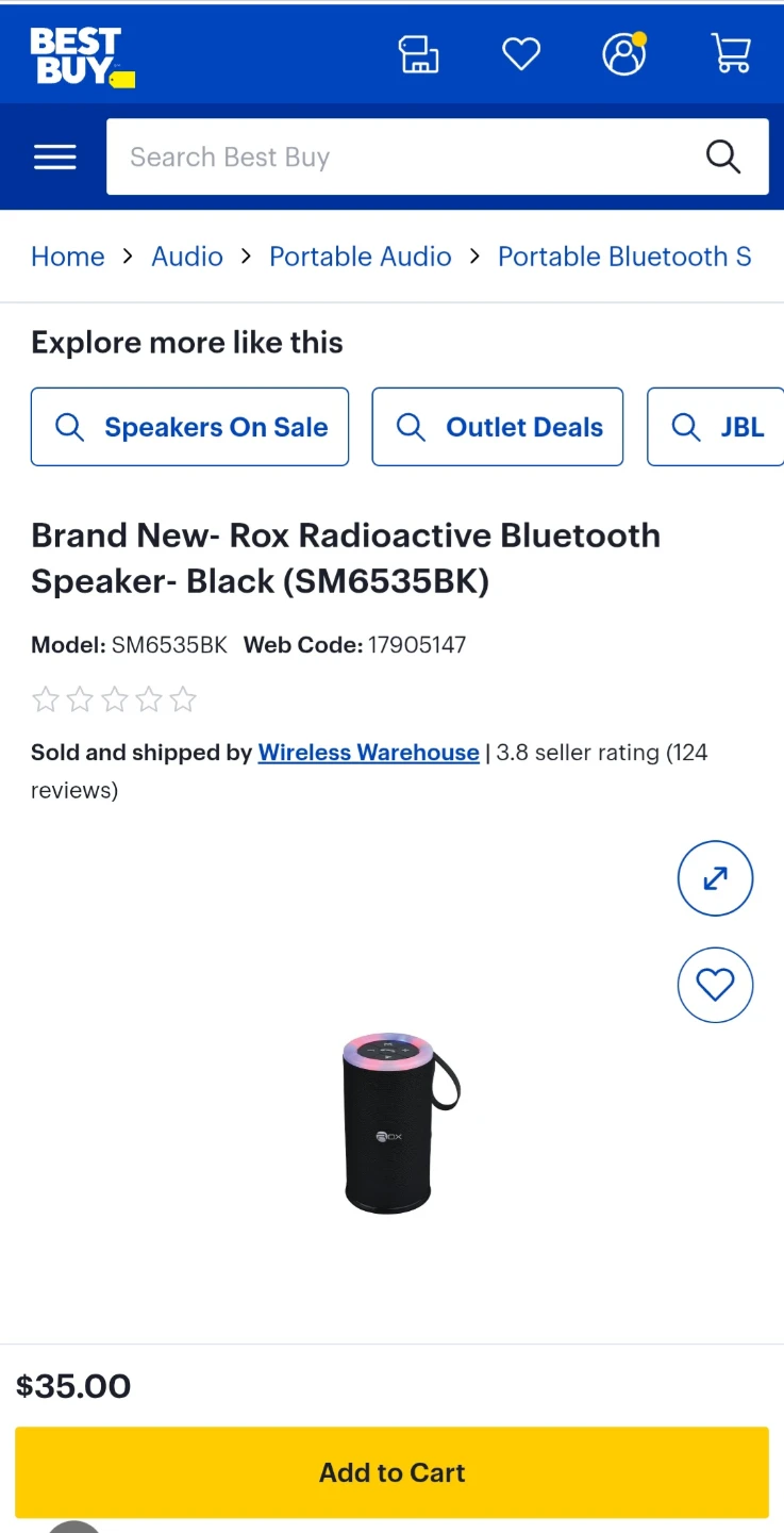 NEW Rox Radioactive Bluetooth Speaker $8 - photo 2