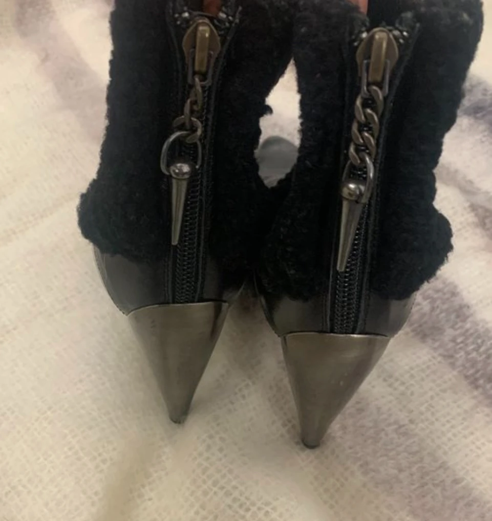 Alexander McQueen Shearling Booties, Size 6 - photo 2