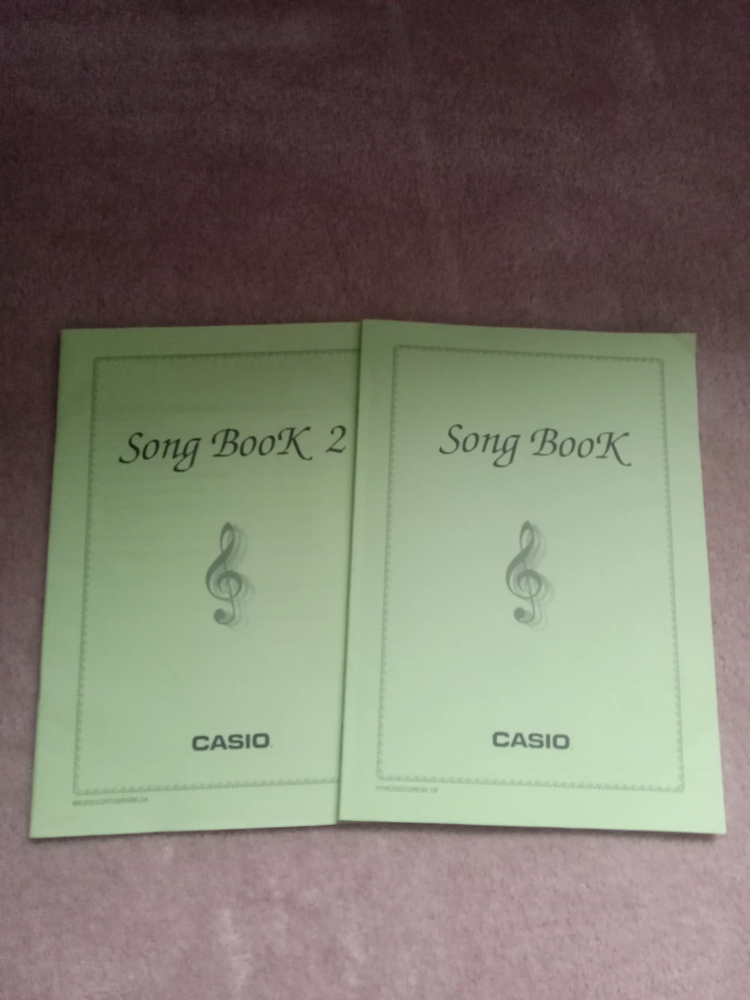 Piano Sheet Music: Casio Song Book 1 and Song Book 2