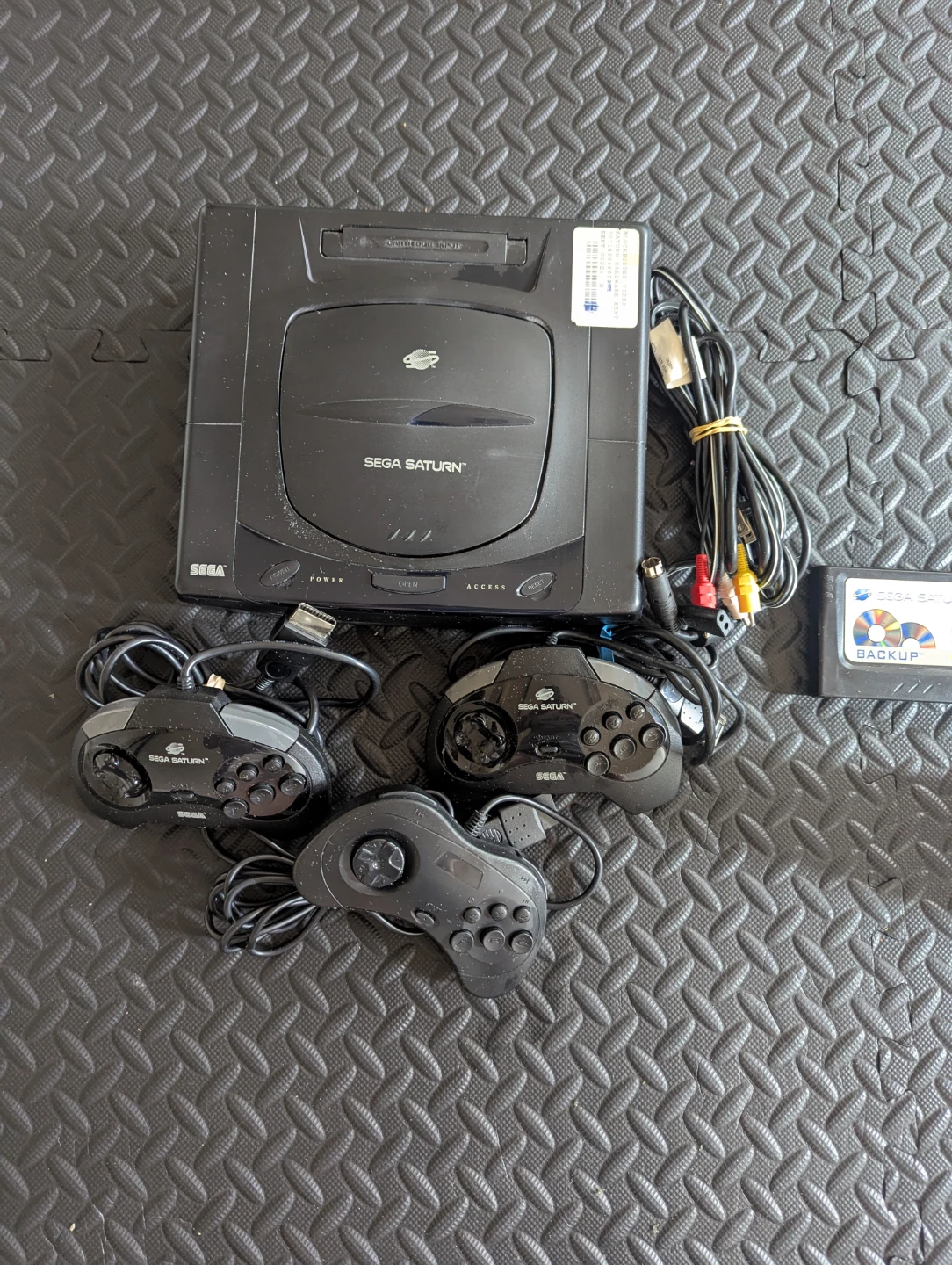 Sega Saturn Console with Controllers